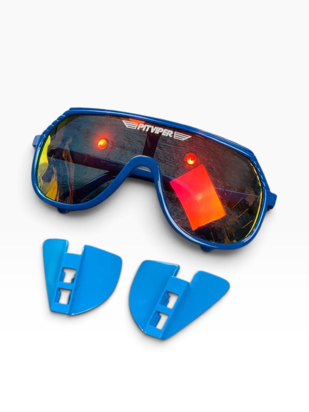 Pit Viper Grand Prix Slip Stream Sunglasses Blue Z87+ Side Shields Discontinued